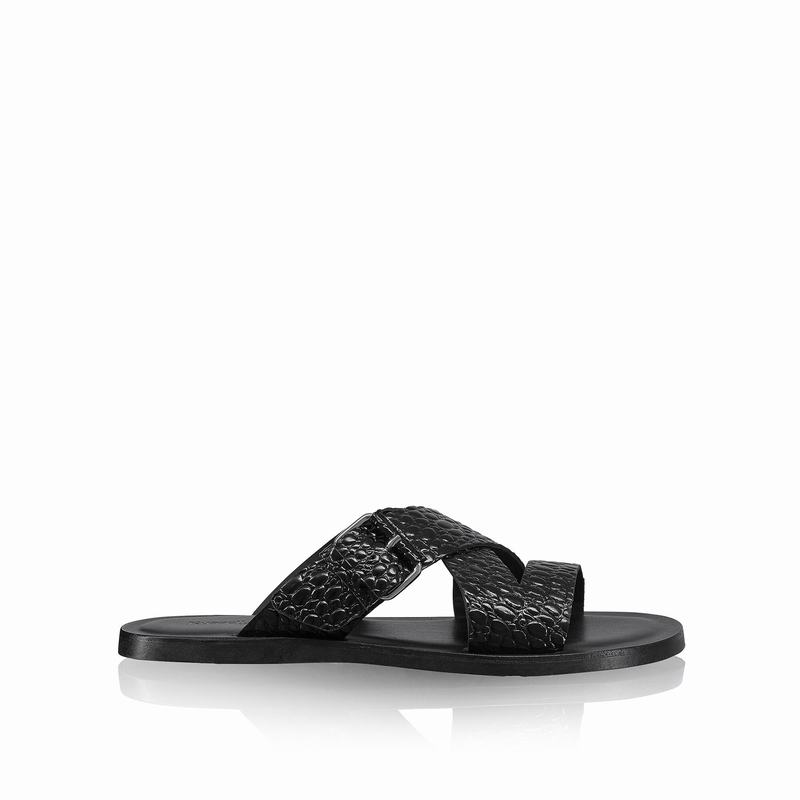 Russell & Bromley Bucklebury Mules Sandals Mens Black [RGV3692XE]